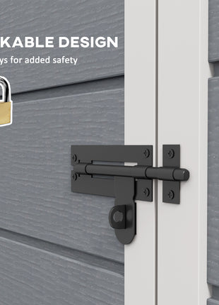 Resin Garden Shed, 5'x3' Outdoor Storage Shed with Lock, Window, Vent, Utility Tool Shed for Backyard, Patio, Gray