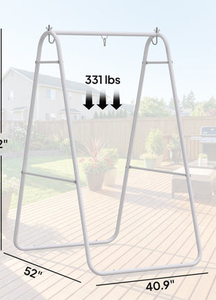 Hammock Chair Stand Only Heavy Duty Solid Steel A-Frame for Hanging Hammock, Egg Chair, Max Load 330 LBS, White