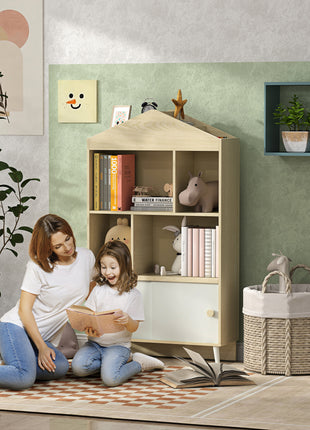 4-Cubby Children's Toy Shelf, Kids Bookshelf and Toy Storage for Playroom, Children's Room, Living Room,