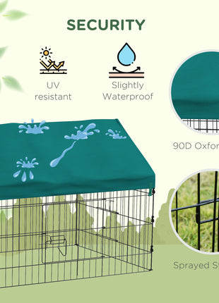 73" Small Animal Playpen with Roof for Rabbits, Chicken, Chinchillas