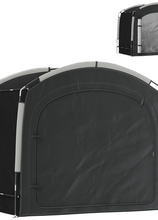 Bike Storage Shed Tent, Portable and Waterproof with 210D Oxford Fabric and Carry Bag for 3-4 Bicycles, Black