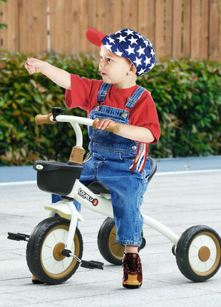 Tricycle for Kids Age 2-5, Toddler Bike for Children, White