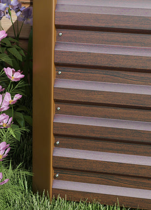 8x2x2ft Galvanized Raised Garden Bed Kit with Safety Edging for Flowers, Herbs and Vegetables, Dark Brown