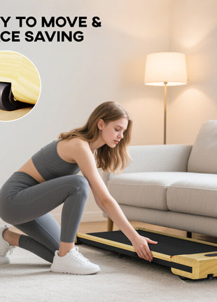 2.5HP Walking Pad, Under Desk Treadmill with Remote Control, Transport Wheels and LED Display for Home Gym Office