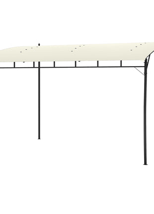 10' x 13' Outdoor Pergola Gazebo, Garden Sun Shade Shelter with Metal Frame for Porch, Patio, Deck, Backyard, Cream
