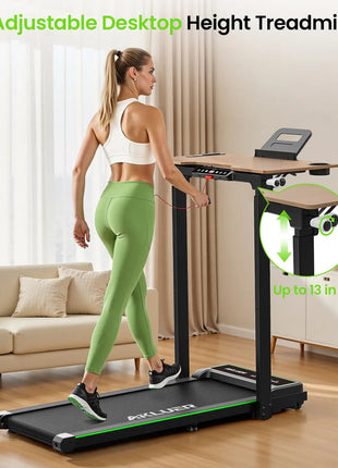 Akluer P3-D Adjustable Height Desk Walking Pad Treadmill