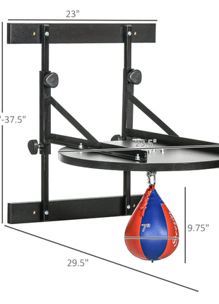 Adjustable Speed Bag Platform, Wall Mounted Speed Bags for Boxing, with 360-Degree Swivel and 10'' Speedbag