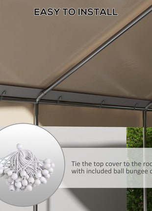10 x 20ft Carport Roof, UV Resistant Canopy Replacement, Fits 84C-378V00 and 84C-206 Series, Beige