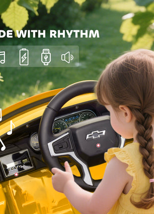 Electric Ride on Car 12V Kids Ride-on Toy, Yellow
