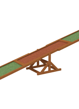 Wooden Dog Agility Seesaw for Training and Exercise, Weather Resistant, 83" L x 16" W x 14" H, Orange