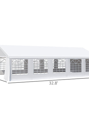 Heavy Duty Wedding Canopy 20x32 Outdoor Shelter for Weddings, Parties, BBQ White