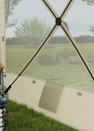 7' x 8' Pop Up Canopy Tent, Camping Tent Sun Shade Shelter with Curtains, Nettings and Carrying Bag, UV-Resistant