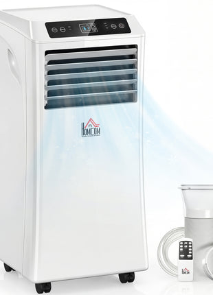 10000 BTU Mobile Portable Air Conditioner with Cooling, Dehumidifier and Ventilating, 2 Speed Fans, 24-Hour Timer, White