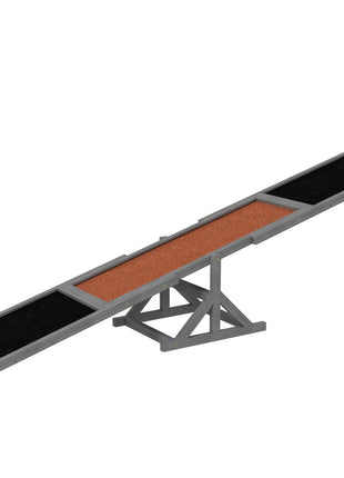 Wooden Dog Agility Seesaw for Training and Exercise, Weather Resistant, 83" L x 16" W x 14" H, Gray
