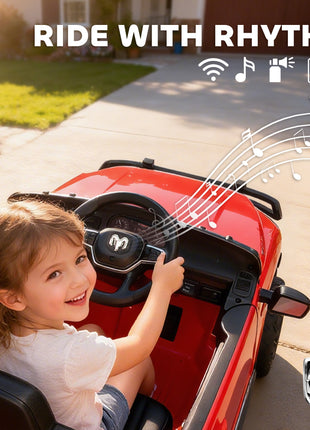 12V Kids Ride on Car, Licensed Dodge RAM 3500 Ride on Toys with Dual Motors, Remote Control for Toddlers, Red
