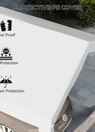 10 x 20ft Carport Roof, UV Resistant Canopy Replacement, Fits 84C-378V00 and 84C-206 Series, White