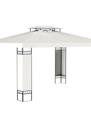 13' x 10' Patio Gazebo Outdoor Canopy Shelter w/ Double Vented Roof, Cream White