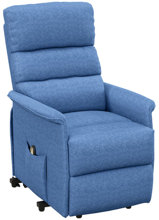 Power Lift Chair for Seniors, Electric Lift Recliner Chair with Remote Control, Side Pockets for Living Room, Blue