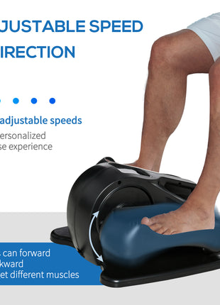 Under Desk Elliptical Exercise Machine, Powered Ellipse Leg Exerciser, Mini Rehabilitation Bike with Adjustable Speed, Remote & LCD Display for Home & Office