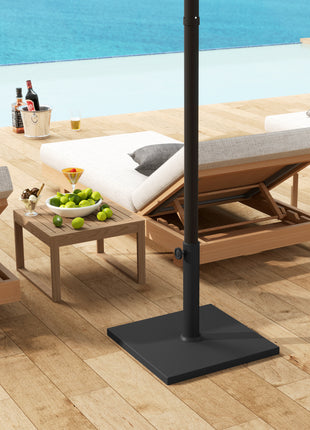 Patio Umbrella Base, 40 lbs Concrete Heavy Duty Umbrella Base, Outdoor Umbrella Stand Patio Umbrella Holder for 1.5"/1.9" Umbrella Poles for Outdoor, Lawn, Poolside, Black