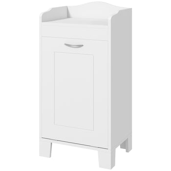 31" Tilt Out Laundry Hamper, Free Standing Home Organizer Hamper, Bathroom Storage Cabinet, White