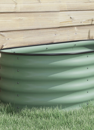 6.4' x 2' x 1.4' Galvanized Raised Garden Bed Kit, Metal Planter Box with Safety Edging, Green