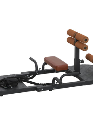 Foldable Sissy Squat Machine, Hip Thrust Machine with Push Up Stand, Multipurpose Glute Workout Equipment, Black