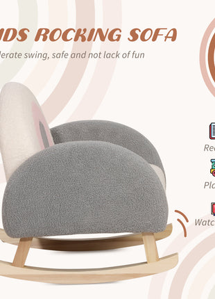 Kids Sofa, Rocking Toddler Sofa Chair, Gift for 18-36 Months, Gray