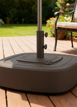 Patio Umbrella Base Outdoor Umbrella Stand with Wheels for 1.5"/1.9" Umbrella Poles