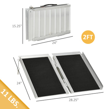 2' Aluminum Folding Wheelchair Ramp