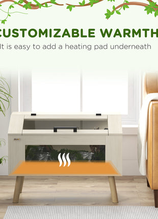 30 Gallon Reptile Tank, Top Opening Reptile Enclosure with Glass Windows for Snakes, Lizards Horned Frogs & Chameleons