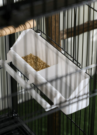 55" 2 In 1 Bird Cage Aviary Parakeet House for finches, budgies with Wheels, Black