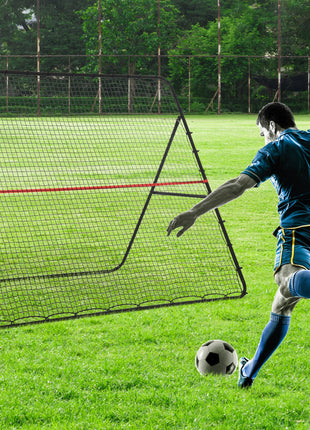 Soccer Rebounder Net, Adjustable and Foldable Multi-Sport Training Bounce Back Net, Target Goal for Soccer Practice and Training, 8.5' x 6.5'