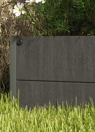 Trellis Planter for Climbing Plants, Raised Garden Bed with Trellis, Planter Box for Outdoor Garden, Dark Gray