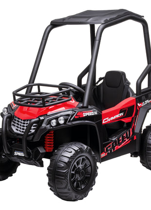 12V Kids UTV with Music, Lights, MP3/USB, Suspension System, Remote Control, Red