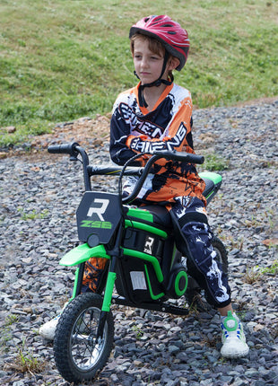 24V 350W Electric Dirt Bike Up to 15 MPH w/ Twist Grip Throttle, Green