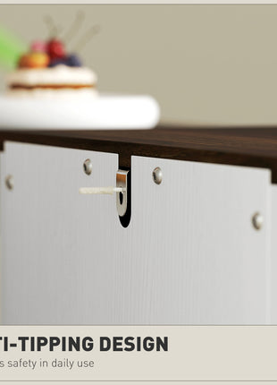 Vertical File Cabinet with 3 Drawers, Rustic Farmhouse Office Storage Cabinet for A4, Letter Size, Distressed White