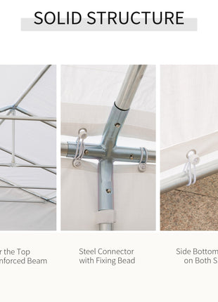 Heavy Duty Wedding Canopy 20x32 Outdoor Shelter for Weddings, Parties, BBQ White