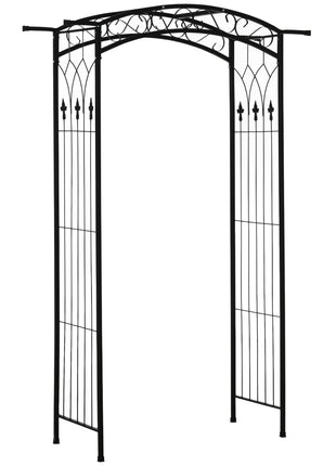 7Ft Garden Arch Arbor, Metal Arch Trellis for Climbing Vines, Garden Archway for Wedding, Bridal Party, Ceremony