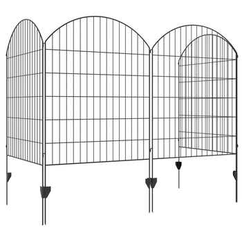 4 Pack Garden Fencing for Yard, Decorative Fence Panels as Animal Barrier and Flower Edging, Grids