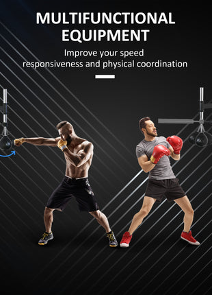 Lightweight Fast-Reflexes Speed Bag Boxing Punching Bag Wall Mount Height Adjustable, MMA, Martial Arts, and Boxing Equipment for Training at Home, Heavy-Duty, 9" H x 7" Dia.