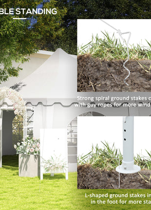 22.3' x 16.4' Large Party Tent Canopy Shelter with Carrying Bags and 2 Doors for Parties, Wedding, Events, BBQ Grill