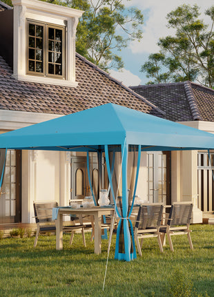 10 x 10 Pop Up Canopy Tent, Outdoor Patio Gazebo with Netting, Carry Bag Included