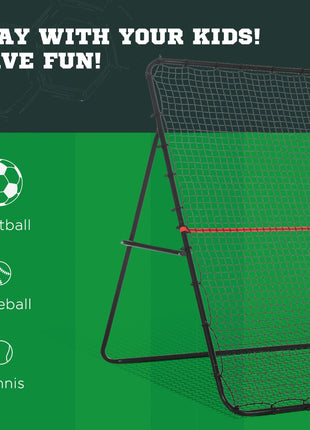Soccer Rebounder Net, Adjustable and Foldable Multi-Sport Training Bounce Back Net, Target Goal for Soccer Practice and Training, 8.5' x 6.5'