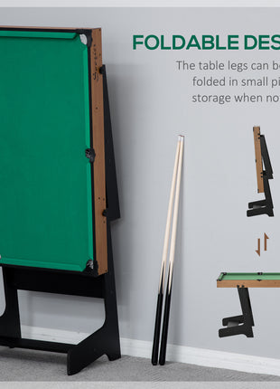 38'' Mini Pool Table Set Tabletop Billiards Game, Fun for Whole Family Game Room Man Cave, with Easy Folding for Storage, with Balls, Cues, Chalk, Brush