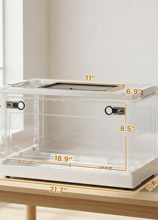Hamster Cage, Stackable Gebril Cage with Front Door, Ventilated Small Animal Habitat for Dwarf Hamsters, Gerbils, Mice