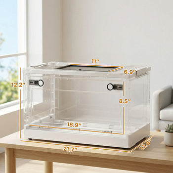 Hamster Cage, Stackable Gebril Cage with Front Door, Ventilated Small Animal Habitat for Dwarf Hamsters, Gerbils, Mice