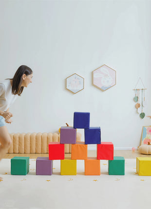 12 Piece Soft Play Blocks Soft Foam Toy for Toddler, Multi-Color