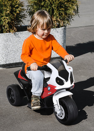6V 3 Wheeled Electric Motorcycle, Kids Motorcycle Licensed BMW with Headlight, Music, Red