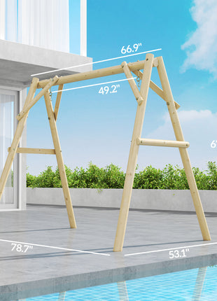 660 lbs Porch Swing Frame, A-Frame Hanging Chair Stand Only for DIY Painting, Swing Chair Stand for Backyard, Patio
